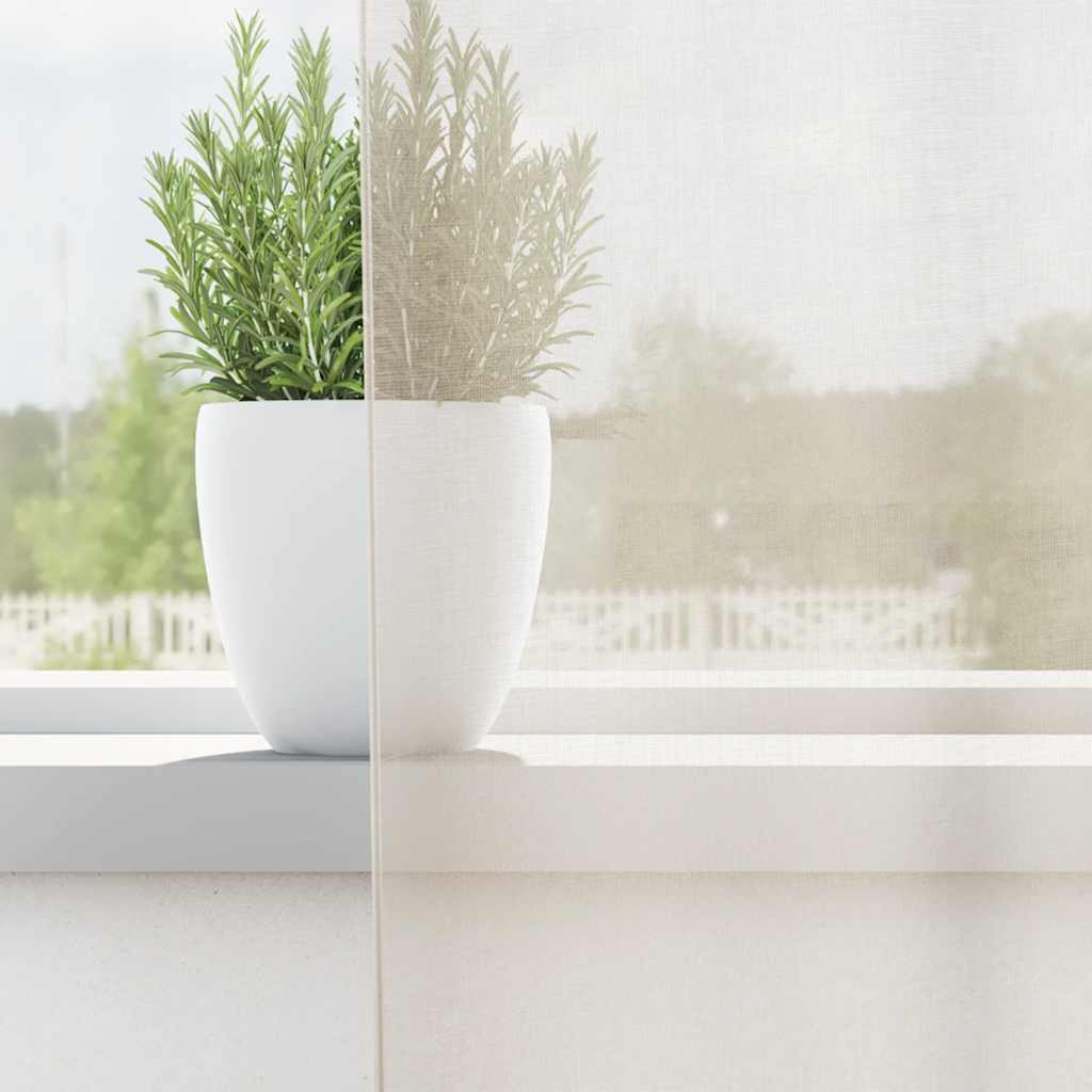 Voile curtains with rod pockets, 2 pieces, cream