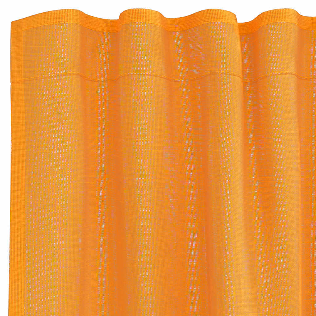 Voile Curtains with Rod Pockets 2 pcs. Orange