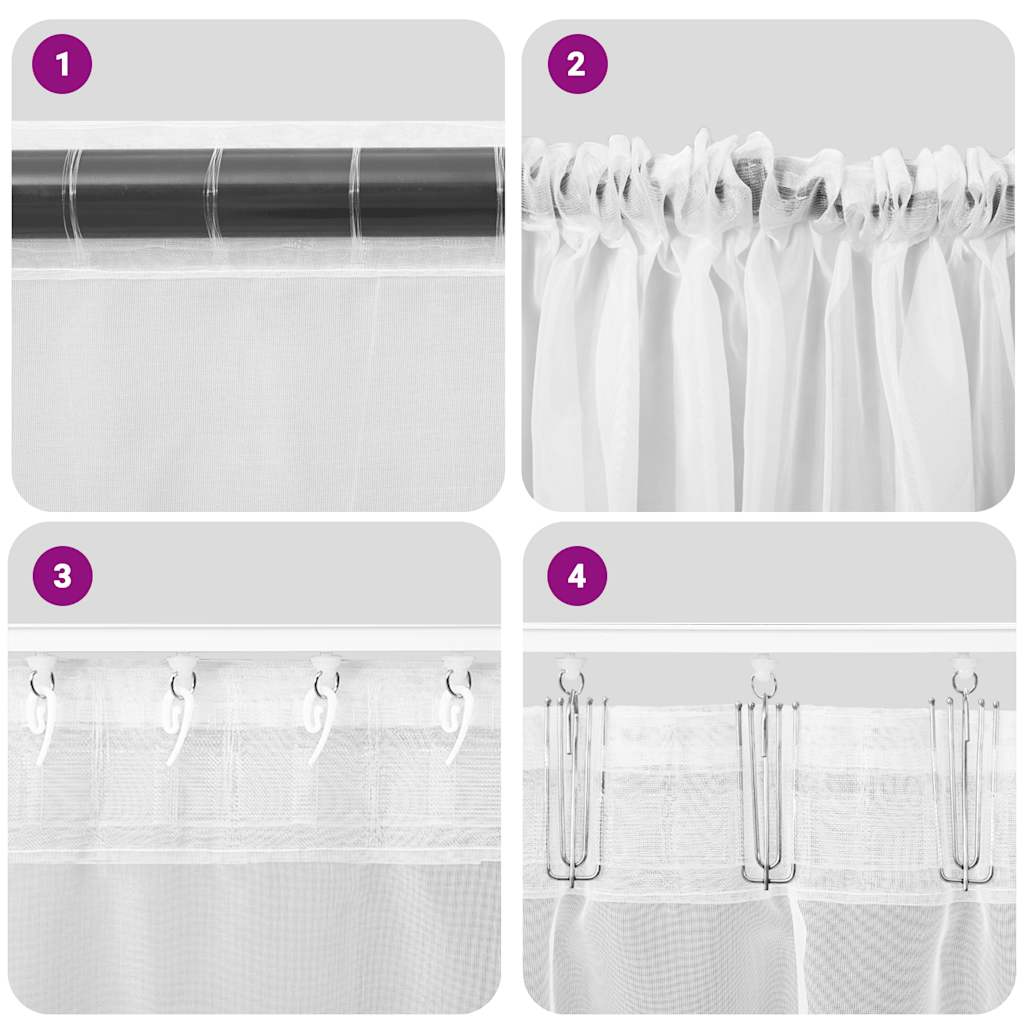 Voile Curtains with Rod Pockets 2 pcs. Orange