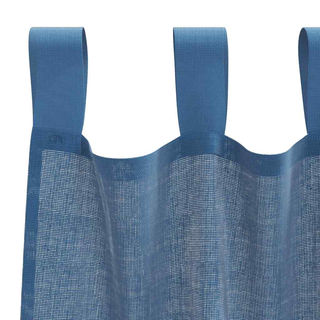 Voile Curtains with Rod Pockets 2 pcs. Royal Blue