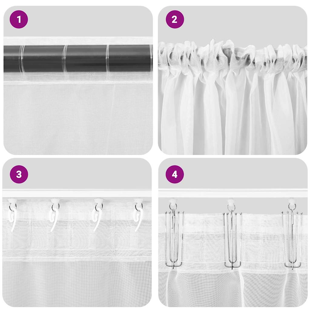 Voile Curtains with Rod Pockets 2 pcs. Royal Blue