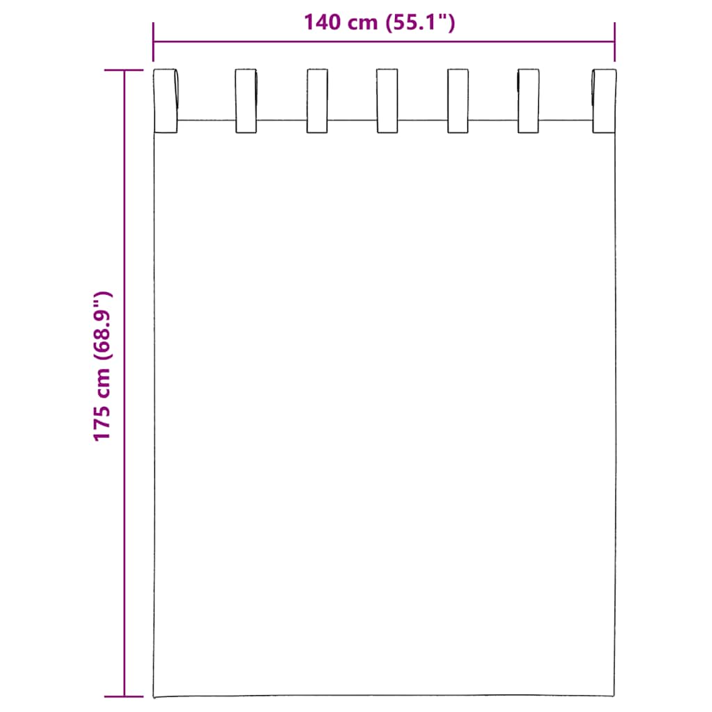 Voile Curtains with Rod Pockets 2 pcs. Sand Color