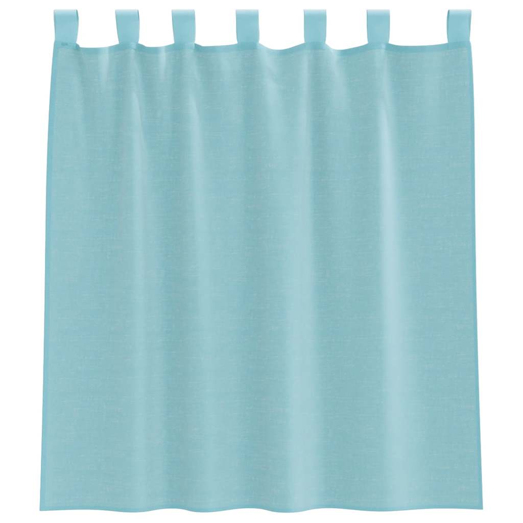 Voile Curtains with Rod Pockets 2 Pcs. Turquoise