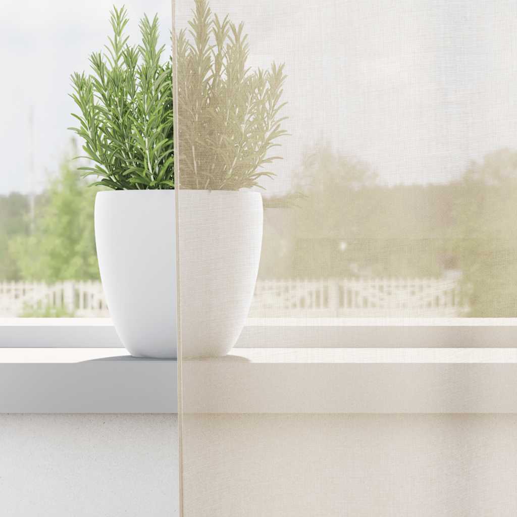 Voile Curtains with Tab 2 Pcs Cream