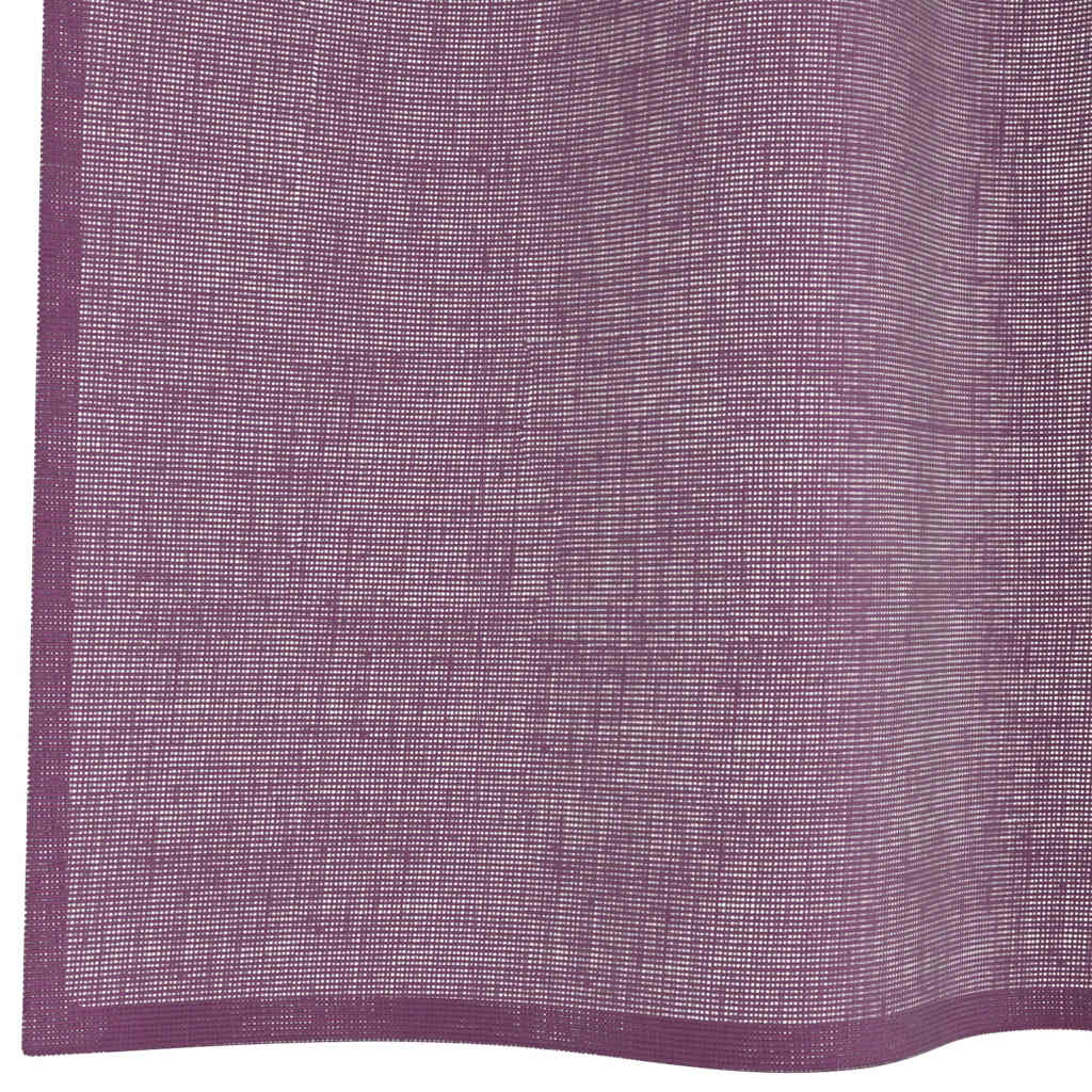 Voile curtains with loops, 2 pieces, purple, 140 x 225 cm