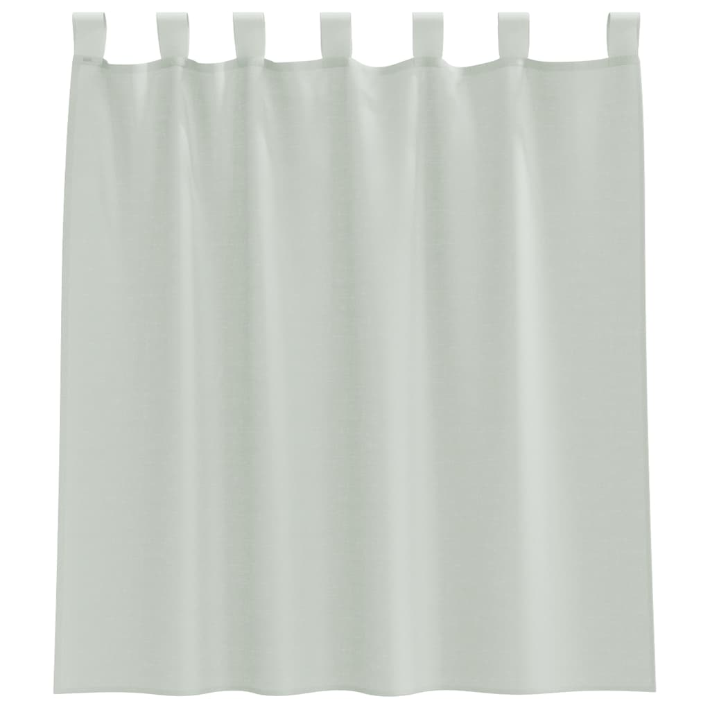 Voile curtains with loops, 2 pieces, light grey, 140 x 140 cm