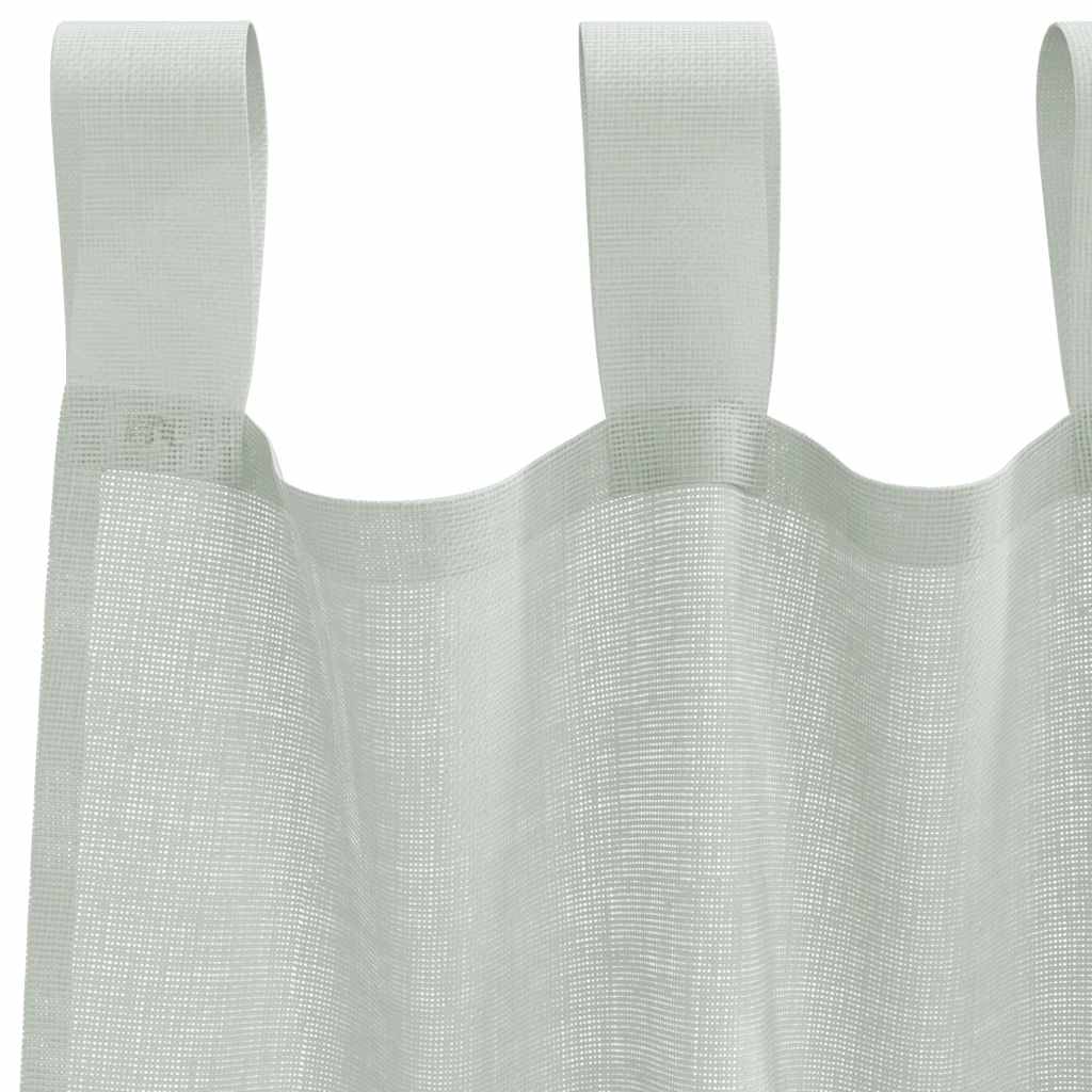 Voile curtains with loops, 2 pieces, light grey, 140 x 140 cm