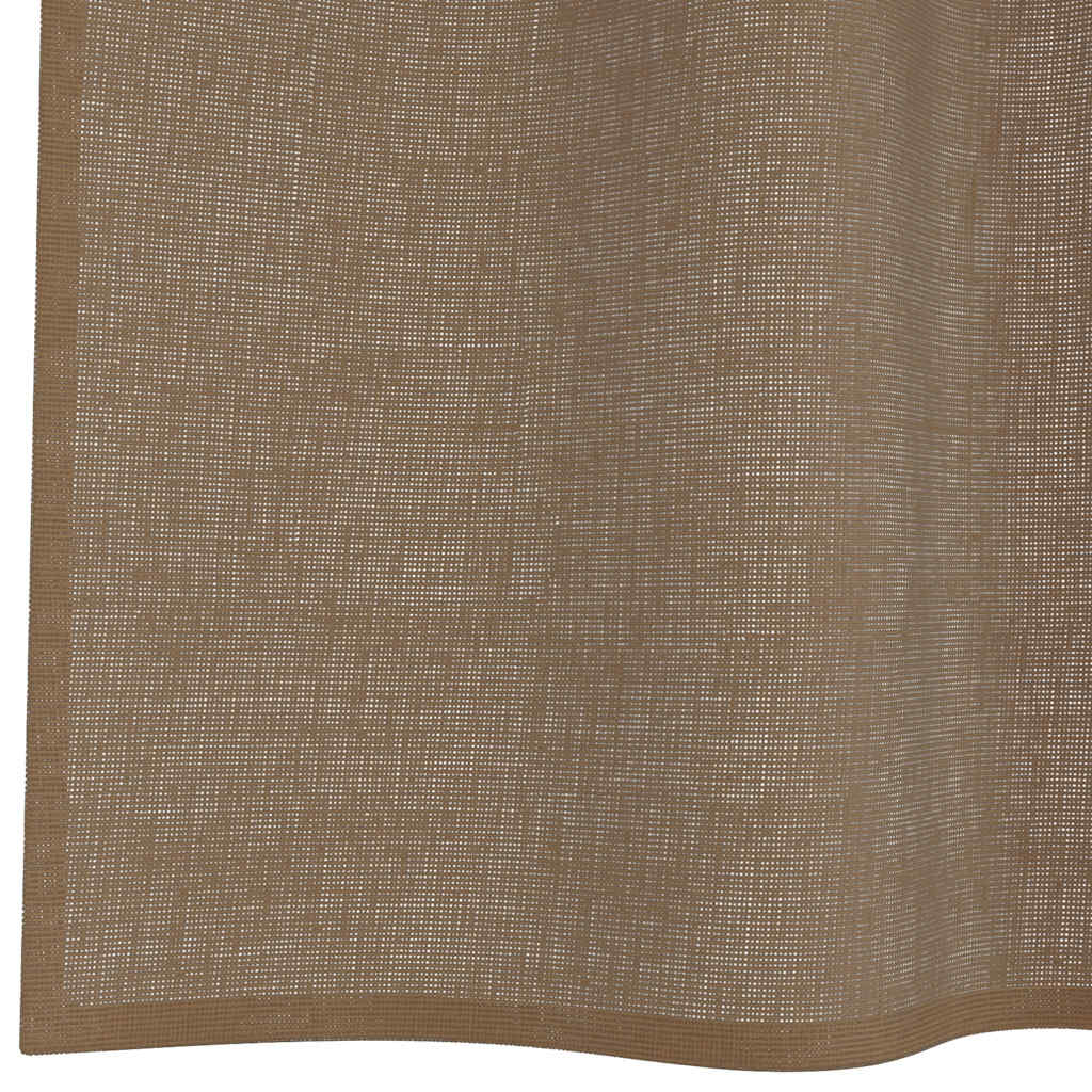 Voile curtains with loops, 2 pieces, light brown, 140 x 225 cm