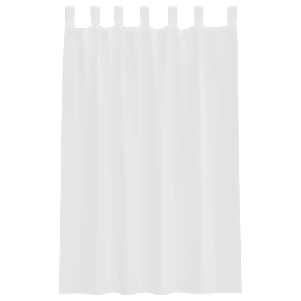 Voile Curtains with Loops 2 pcs. White 140x175 cm