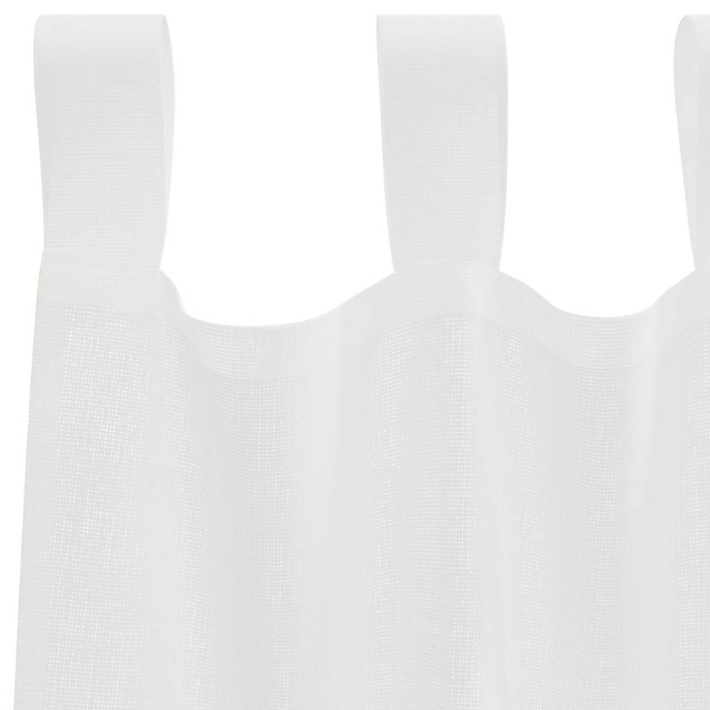 Voile Curtains with Loops 2 pcs. White 140x175 cm
