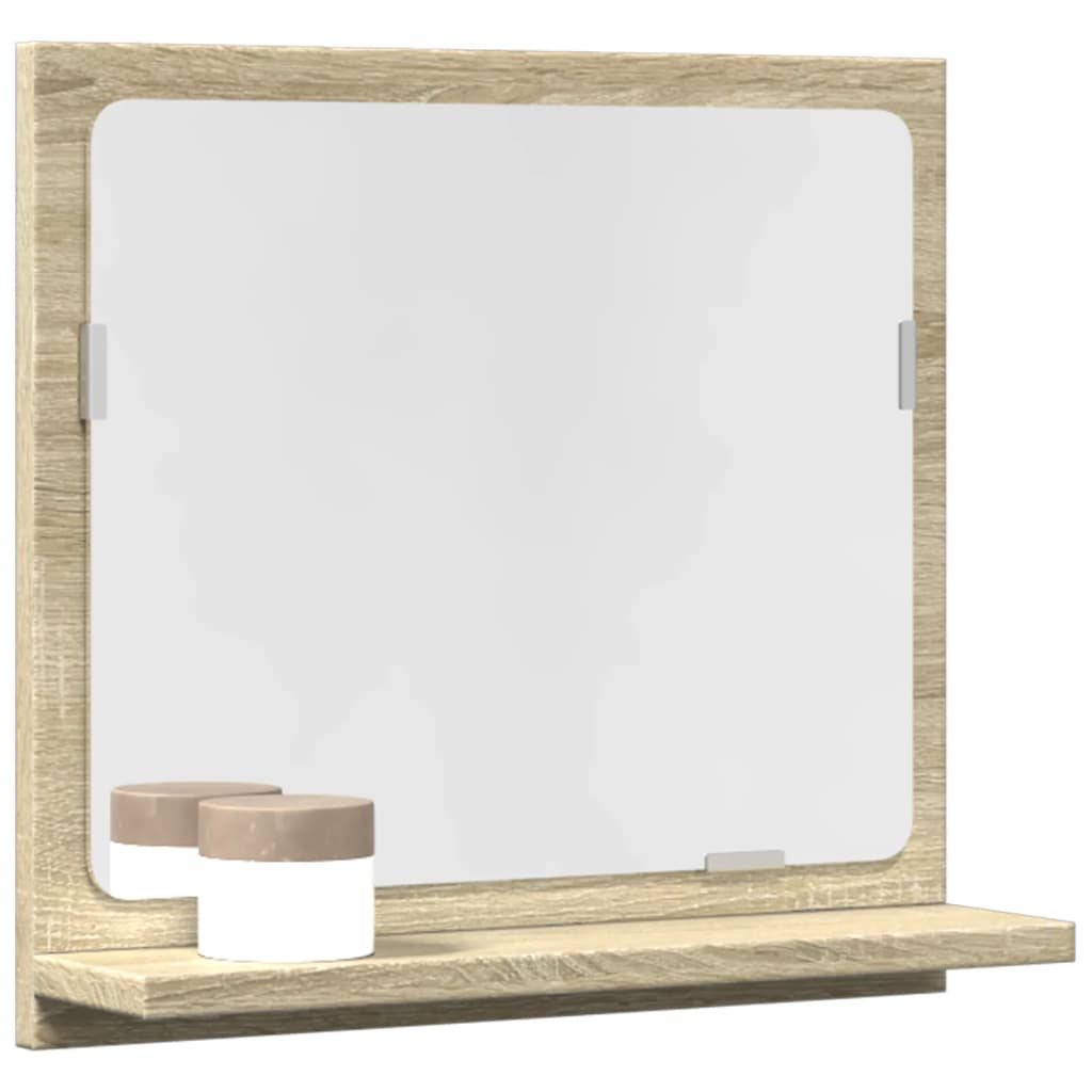 Bathroom mirror with shelf Sonoma oak 40x11x37 cm wood material
