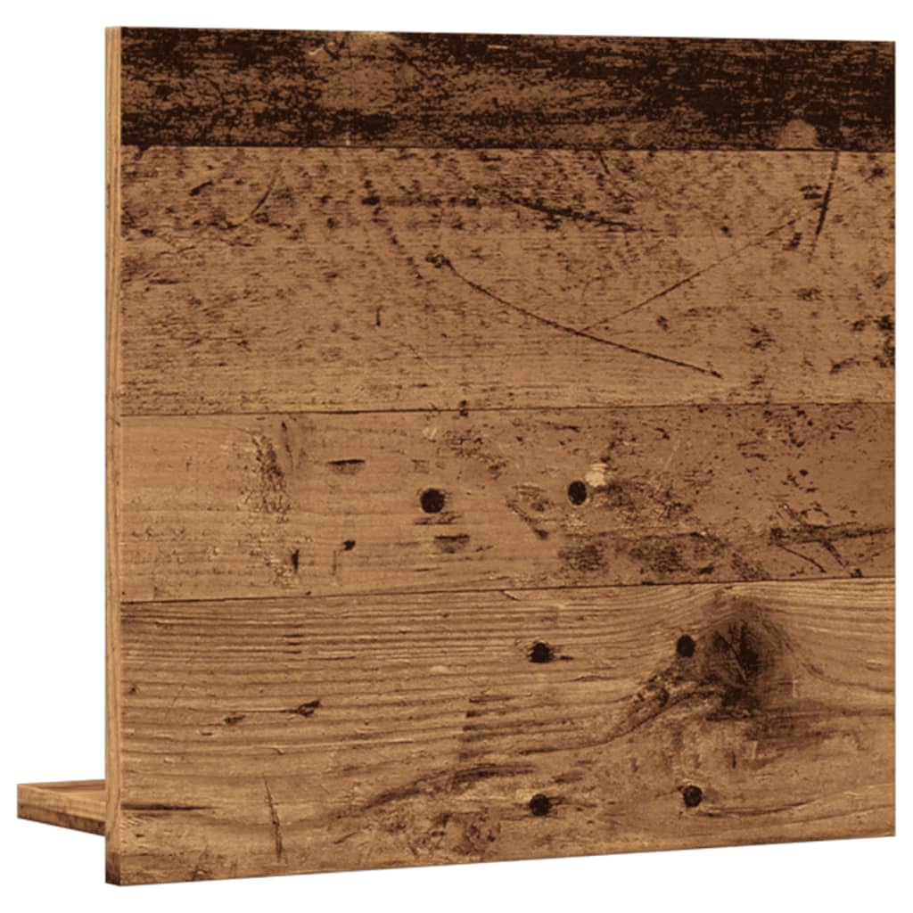 Bathroom mirror with shelf old wood look 40x11x37 cm wood material
