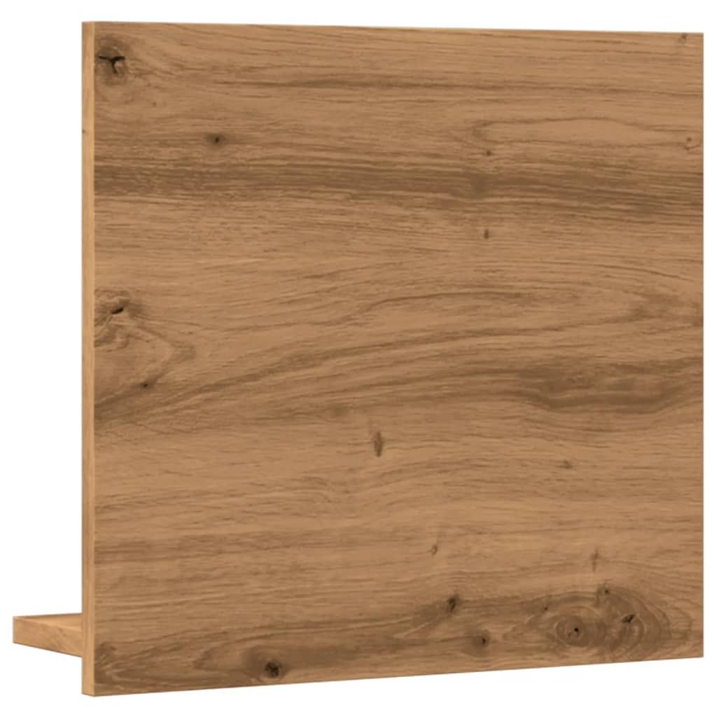 Bathroom mirror with shelf Artisan oak 40x11x37 cm wood material