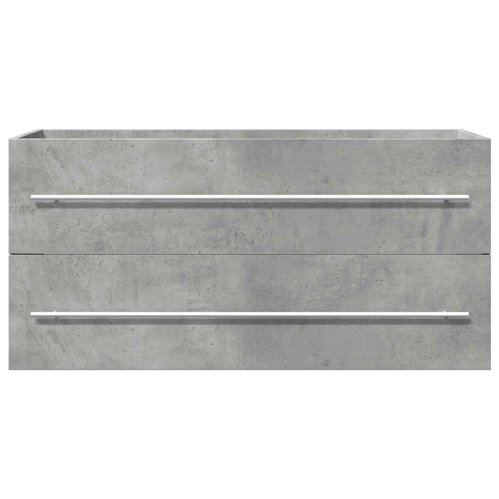 Waschbeckenunterschrank Betongrau 100x38,5x48 cm Holzwerkstoff