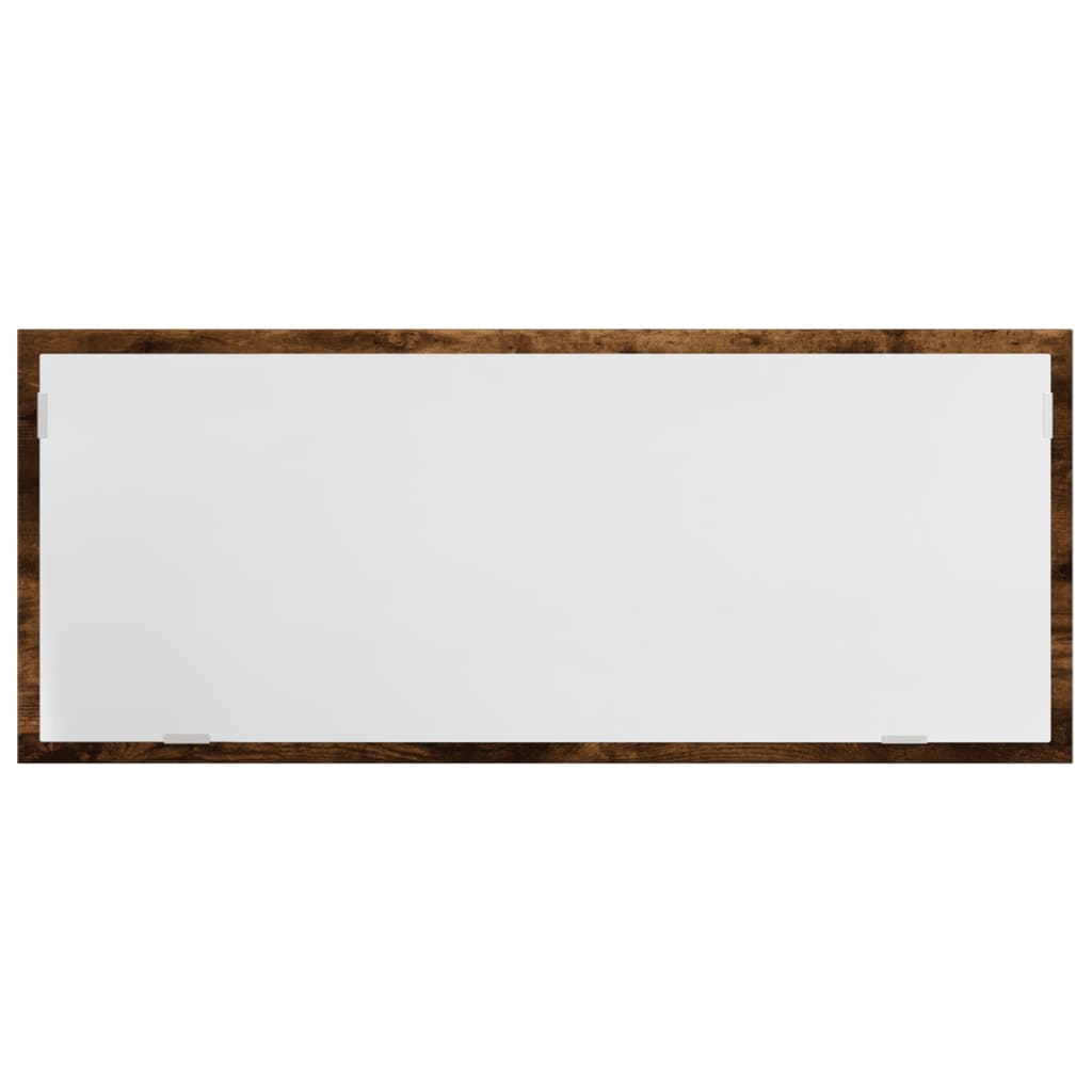 LED bathroom mirror smoked oak 100x8.5x37 cm wood material