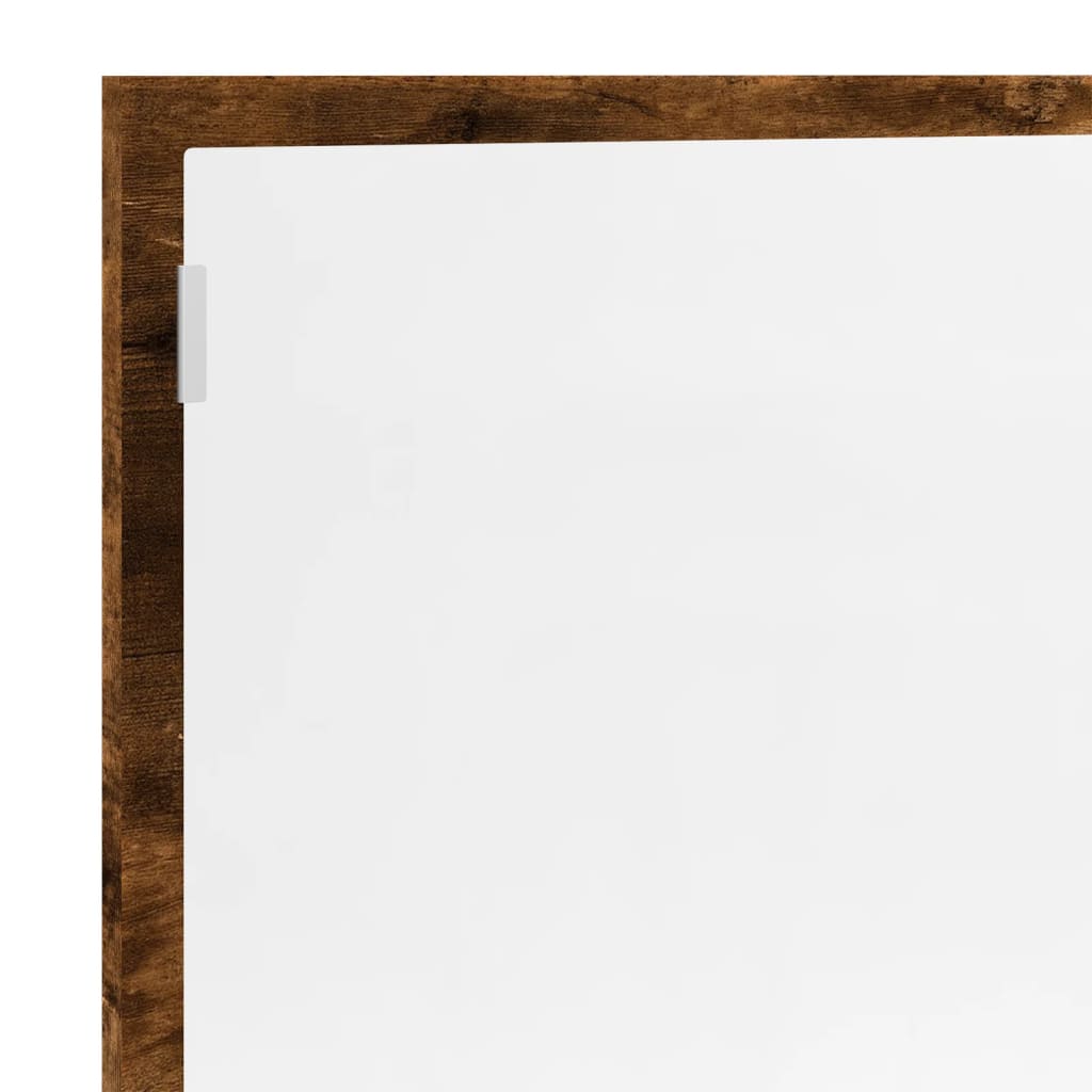 LED bathroom mirror smoked oak 100x8.5x37 cm wood material