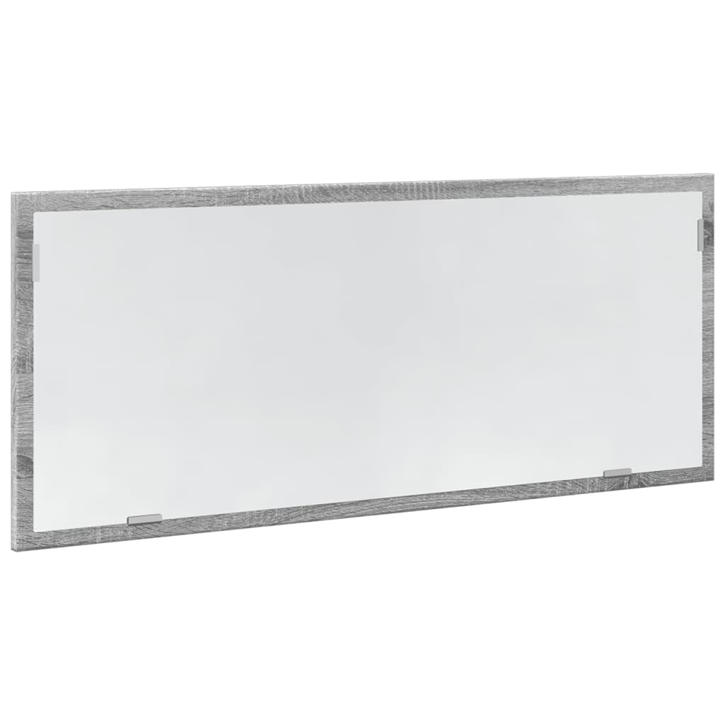 LED bathroom mirror Grey Sonoma 100x8.5x37 cm wood material