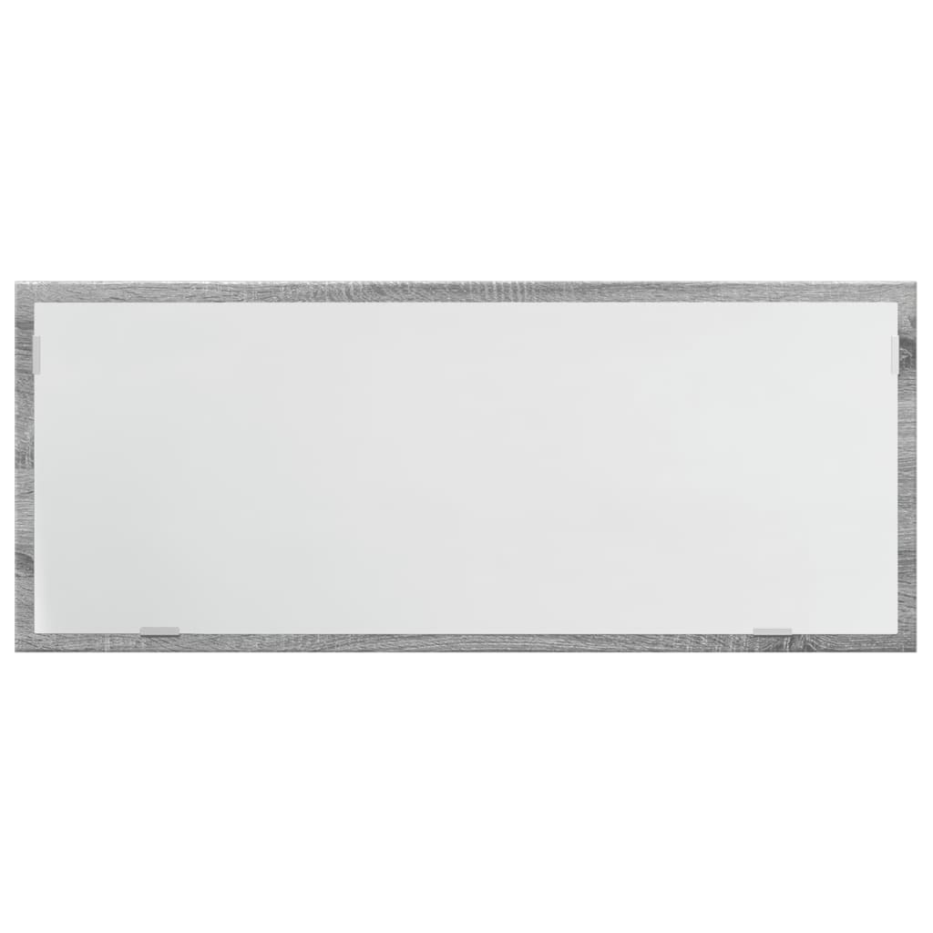 LED bathroom mirror Grey Sonoma 100x8.5x37 cm wood material