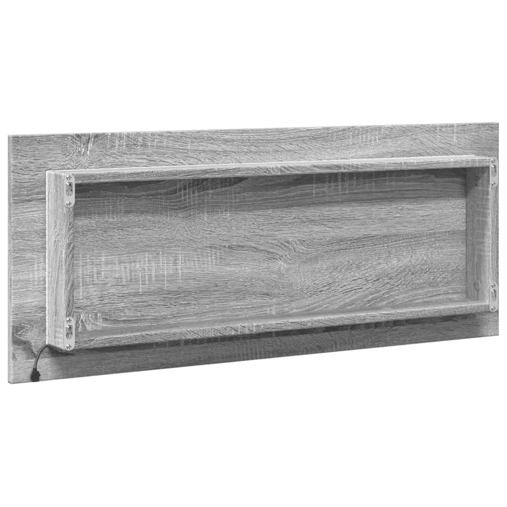 LED bathroom mirror Grey Sonoma 100x8.5x37 cm wood material