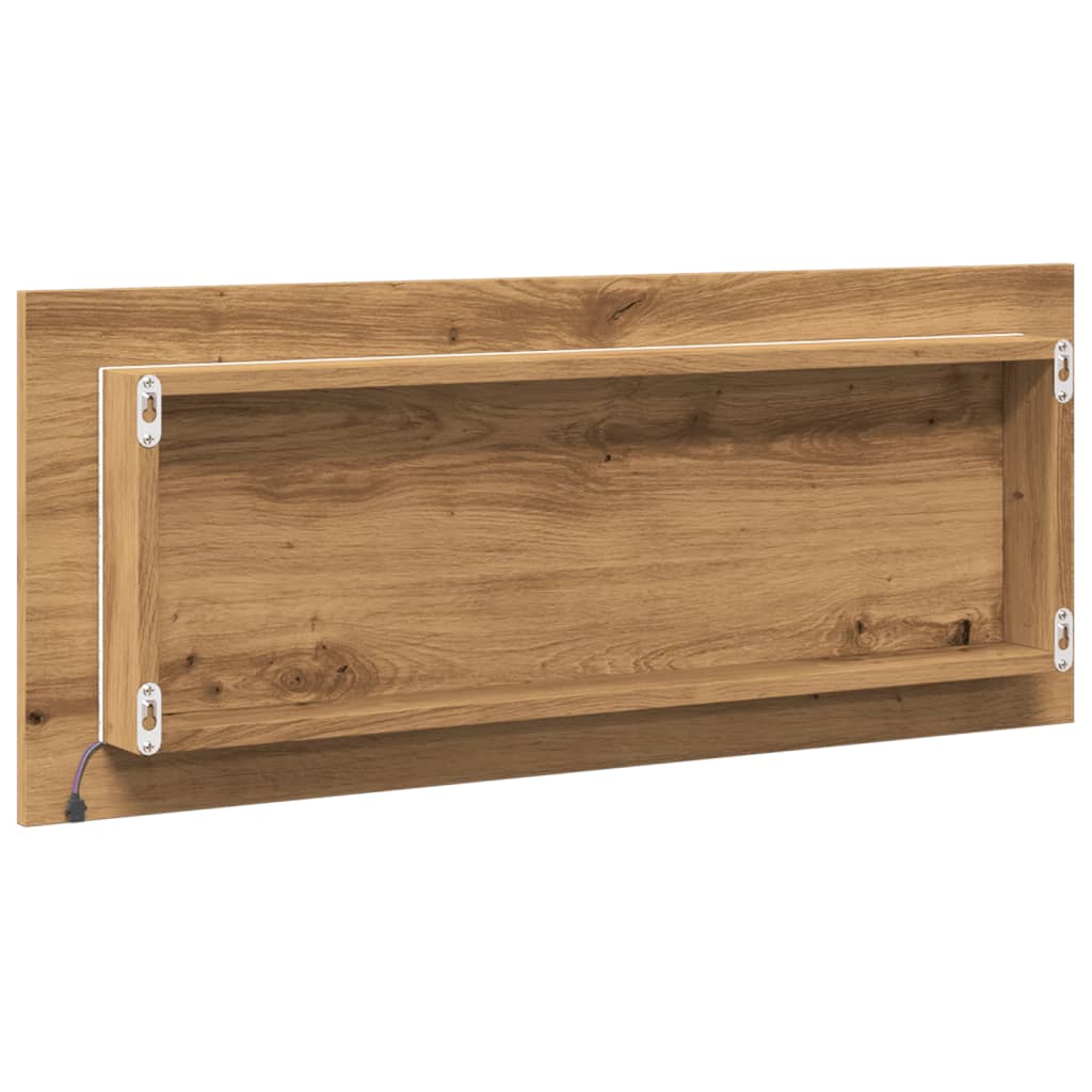 LED bathroom mirror Artisan oak 100x8.5x37 cm wood material