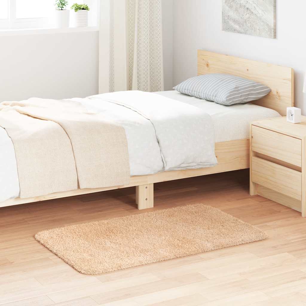 Carpet Shaggy Deep Pile NAVARRA Beige 60x100 cm Polyester