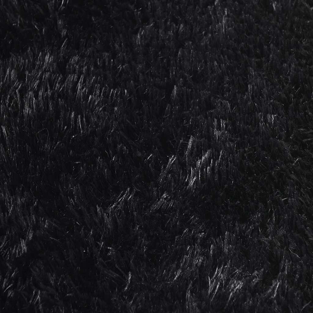 Teppich Shaggy Hochflor NAVARRA Schwarz 120x170 cm Polyester