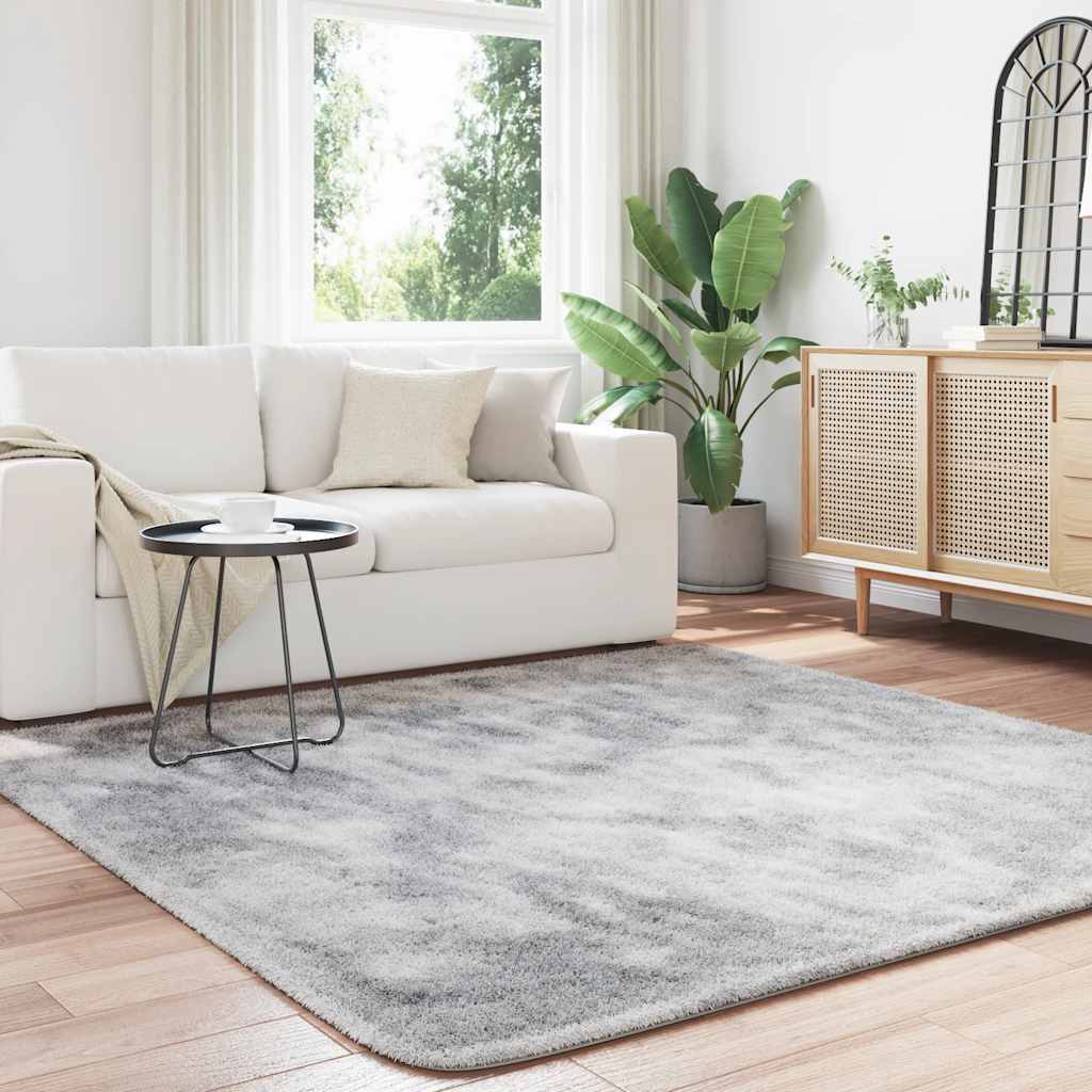 Carpet Shaggy Deep Pile NAVARRA Light Grey 200x200 cm Polyester