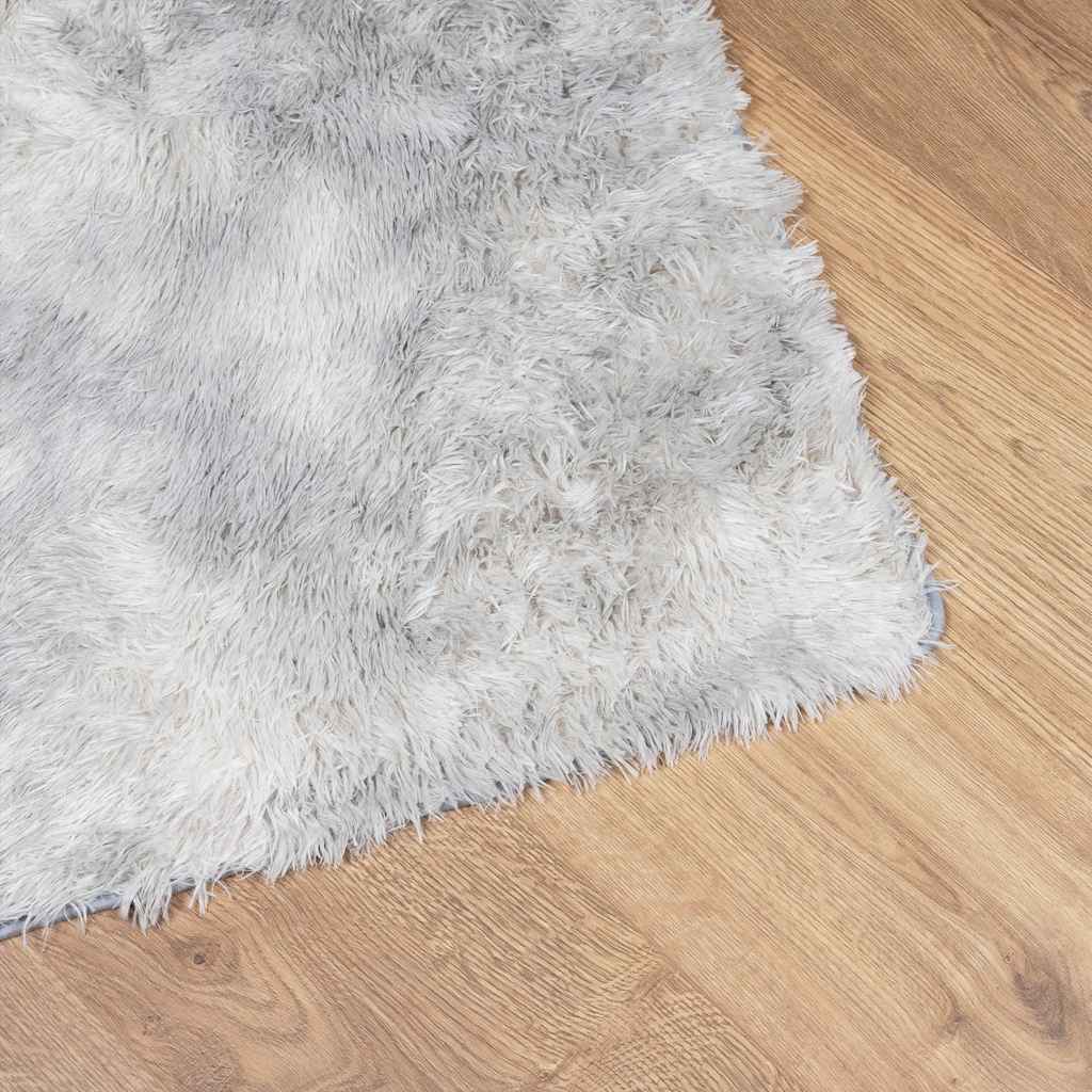 Carpet Shaggy Deep Pile NAVARRA Light Grey 200x200 cm Polyester