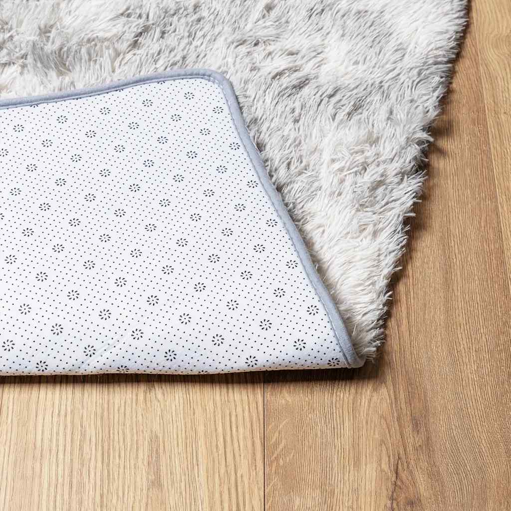 Carpet Shaggy Deep Pile NAVARRA Light Grey 200x200 cm Polyester