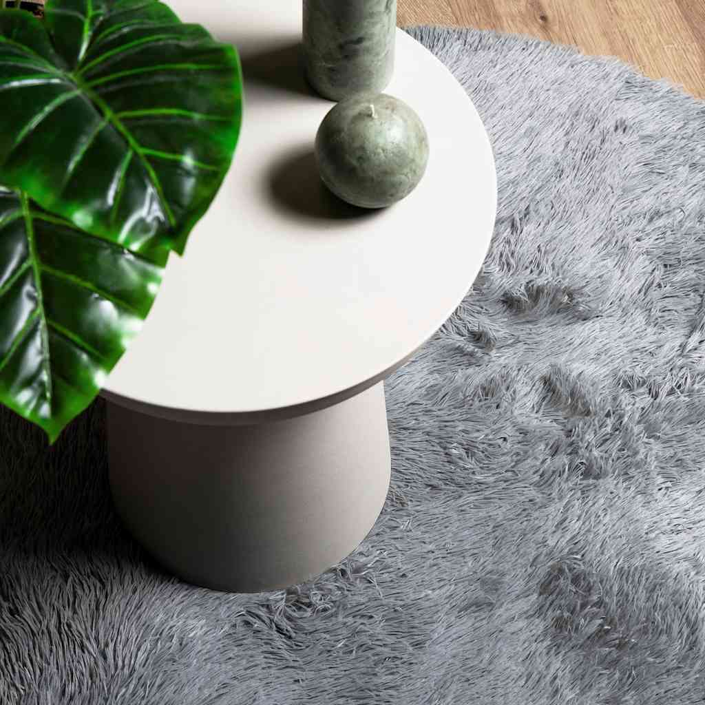 Carpet Shaggy Deep Pile NAVARRA Silver Grey 100x100 cm Polyester