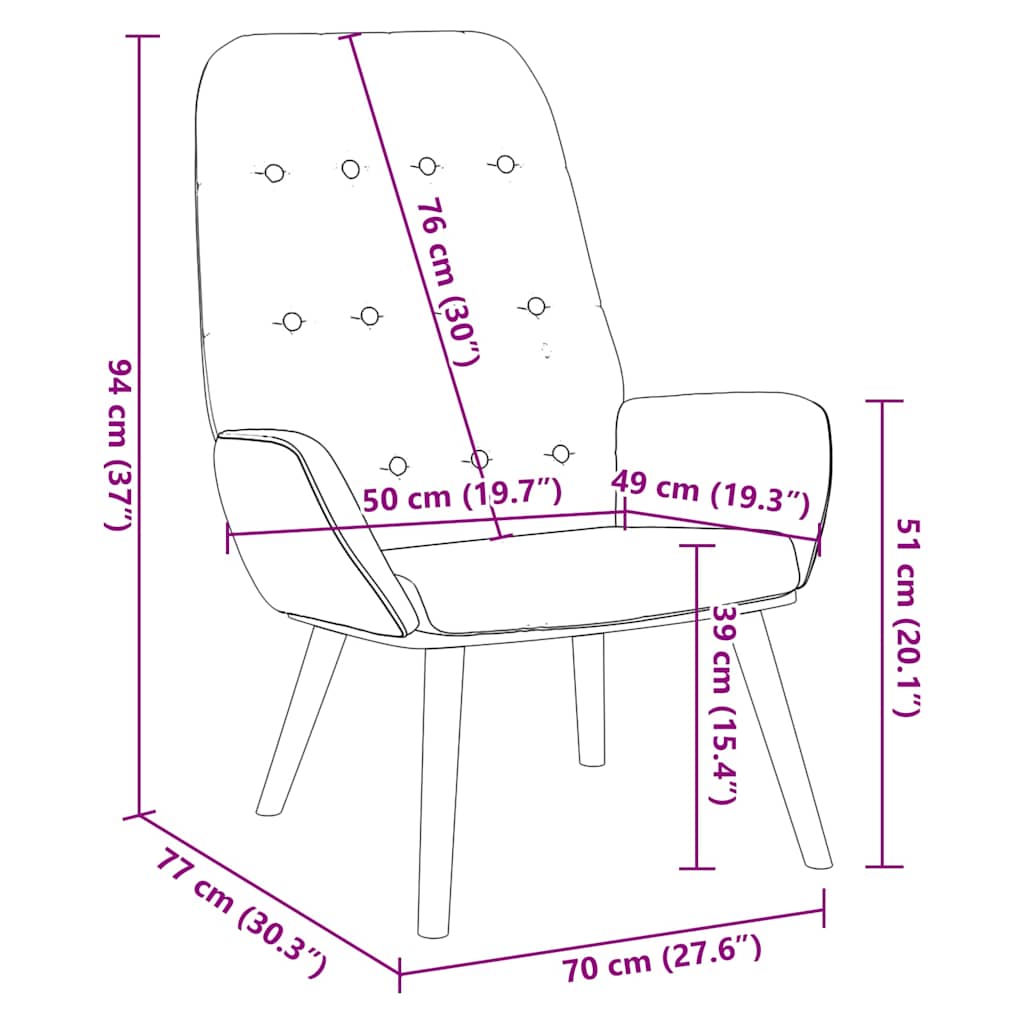 Relaxing Chair Dark Gray Fabric