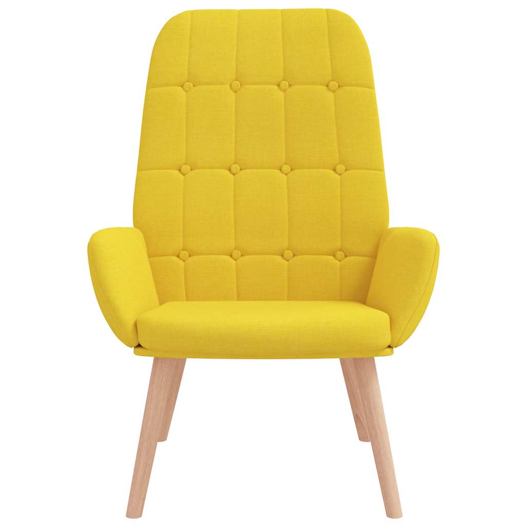 Relaxing chair light yellow fabric