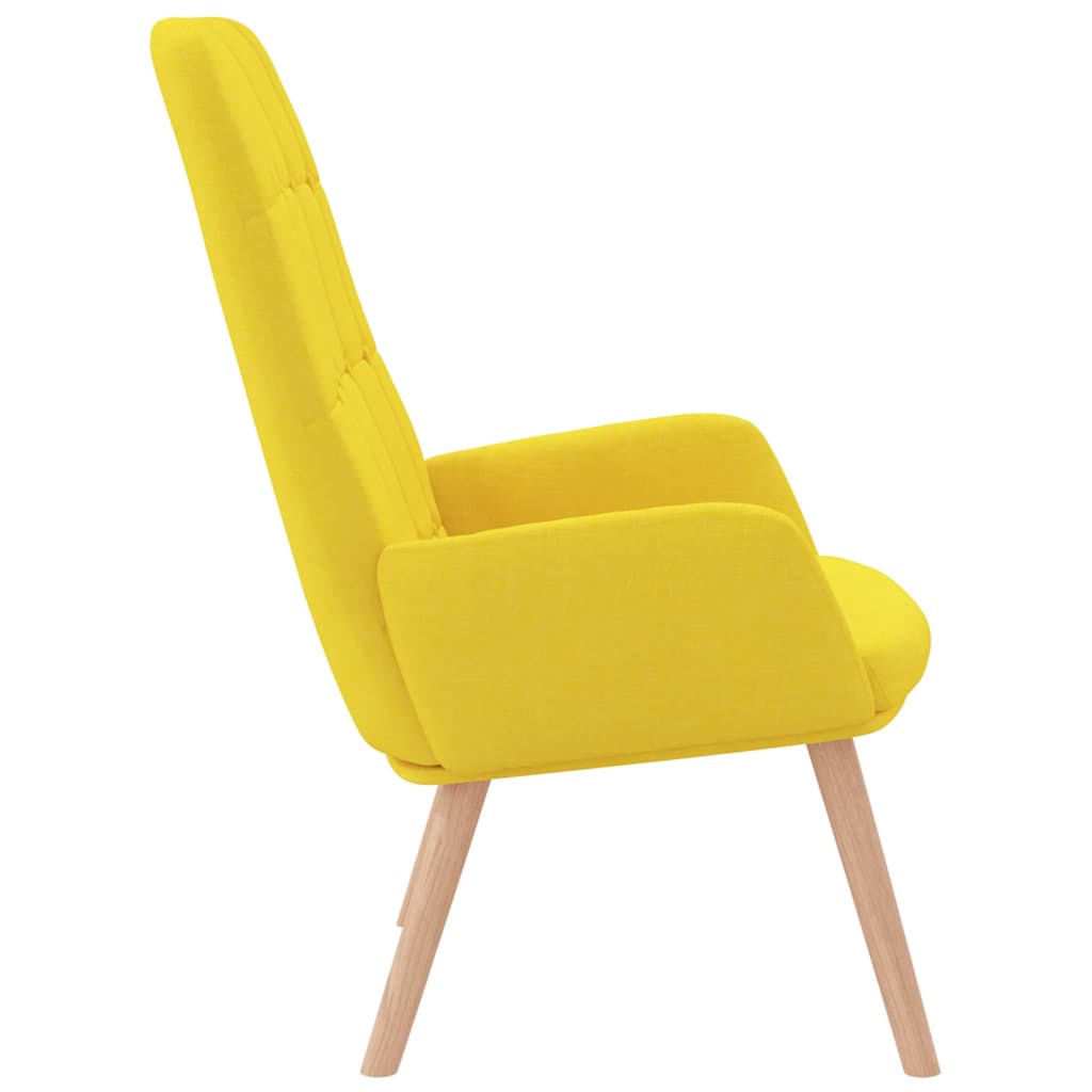Relaxing chair light yellow fabric