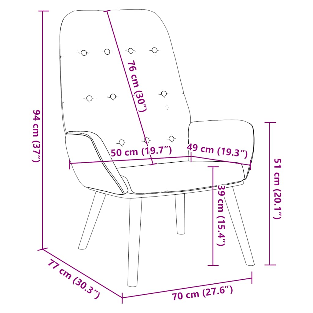 Relaxing chair light yellow fabric