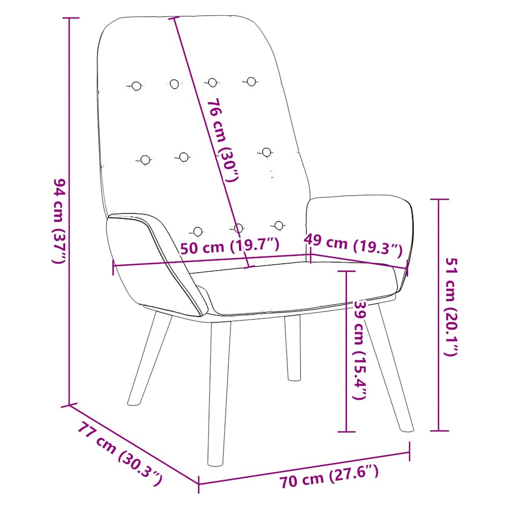 Relaxing chair Cloud gray fabric