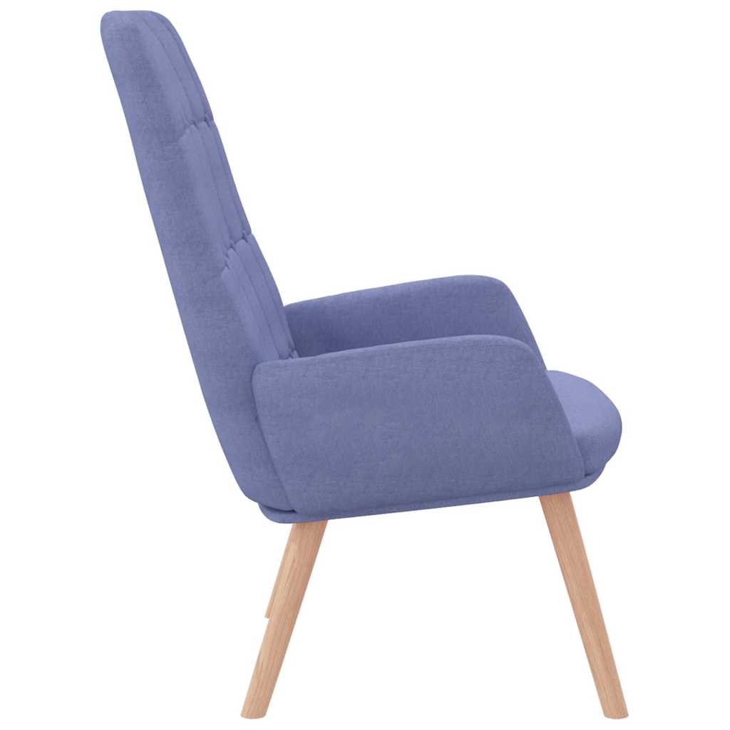 Relaxing chair denim blue fabric