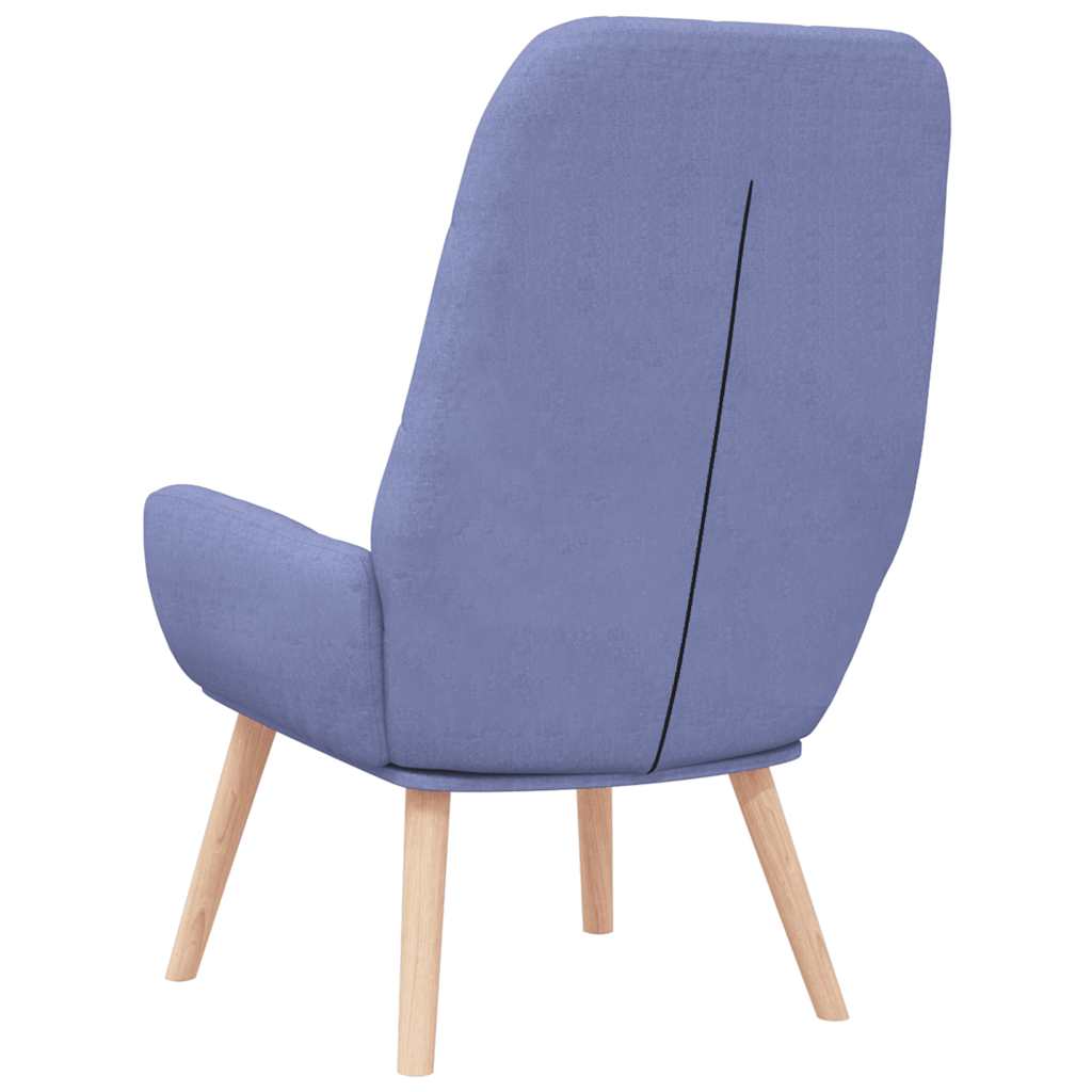 Relaxing chair denim blue fabric