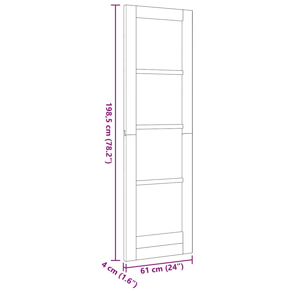 Innentür Braun 61 x 198.5 cm Sperrholz