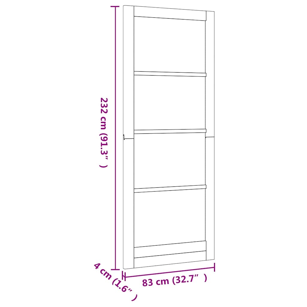 Innentür Braun 83 x 232 cm Sperrholz