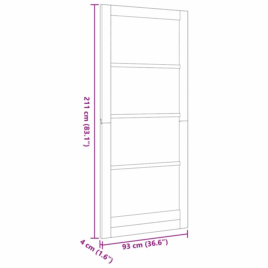 Innentür Braun 93 x 211 cm Sperrholz