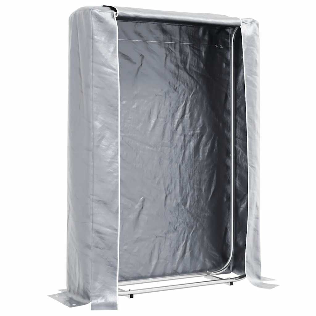 Brennholzregal mit Regenschutz 100x25x150 cm Verzinkter Stahl