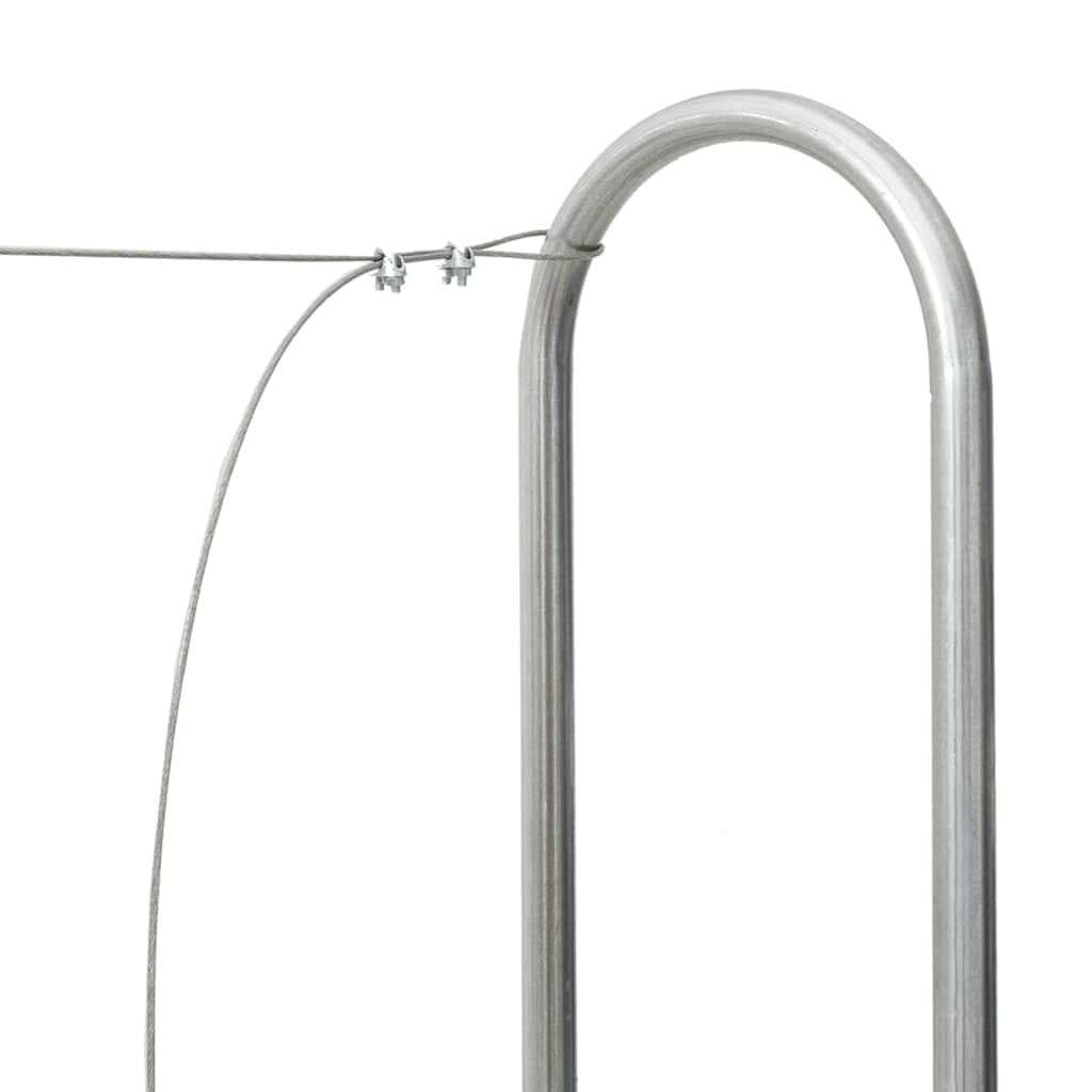 Firewood rack with rain protection 100x25x150 cm Galvanized steel