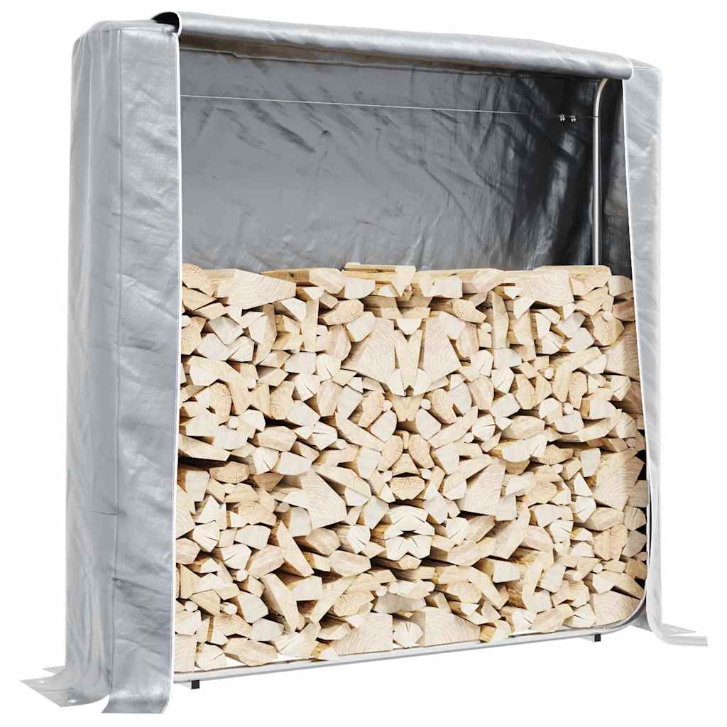 Brennholzregal mit Regenschutz 150x25x150 cm Verzinkter Stahl