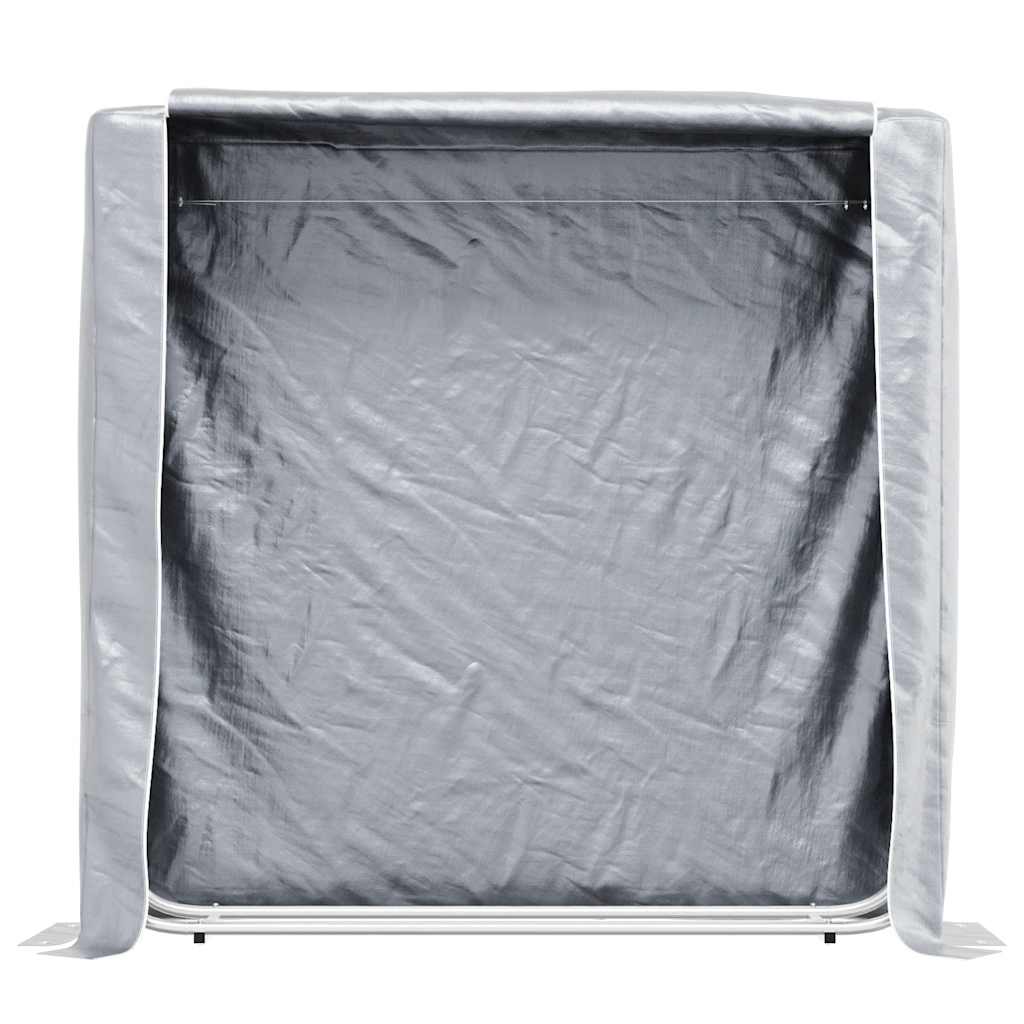 Brennholzregal mit Regenschutz 150x25x150 cm Verzinkter Stahl
