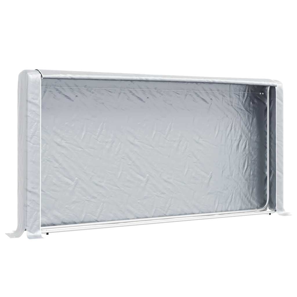 Brennholzregal mit Regenschutz 300x25x150 cm Verzinkter Stahl