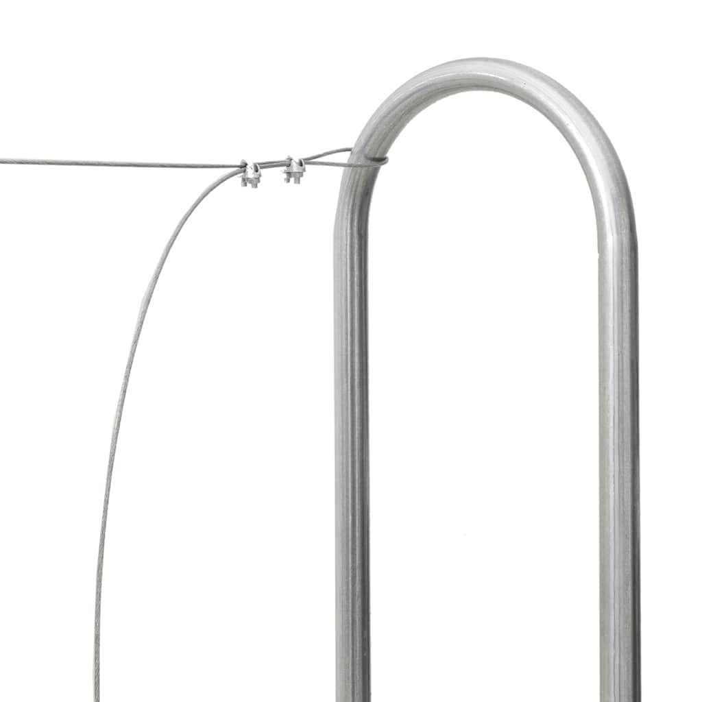 Firewood rack with rain protection 300x25x150 cm Galvanized steel