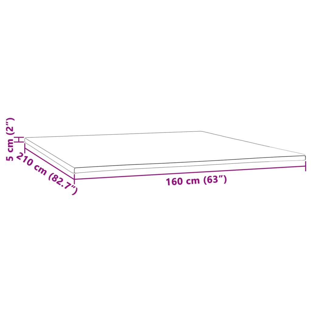 mattress topper 160x210x5 cm