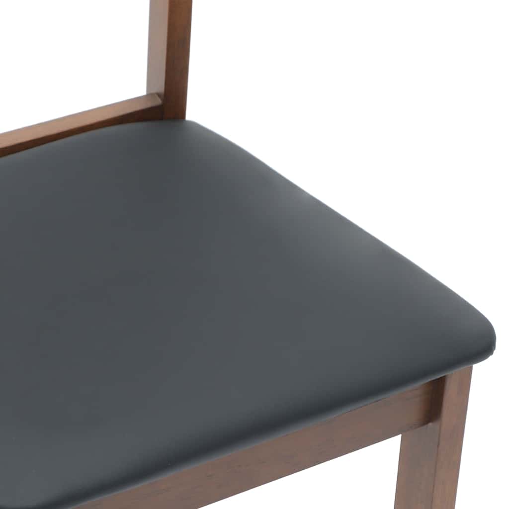 Dining Chairs with Cushions 2 Pcs Brown Solid Wood Rubber Tree