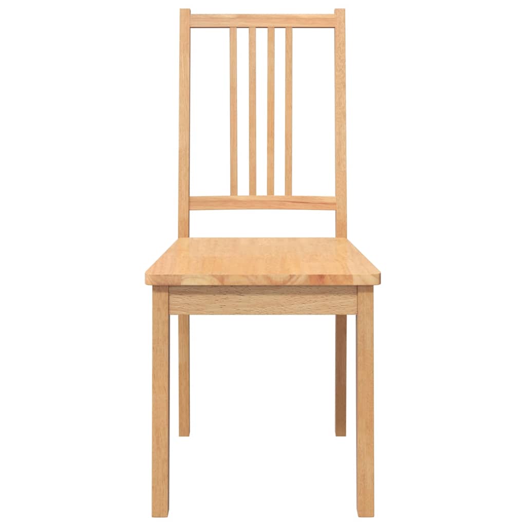 Dining room chairs 2 pcs. Natural solid wood rubber tree