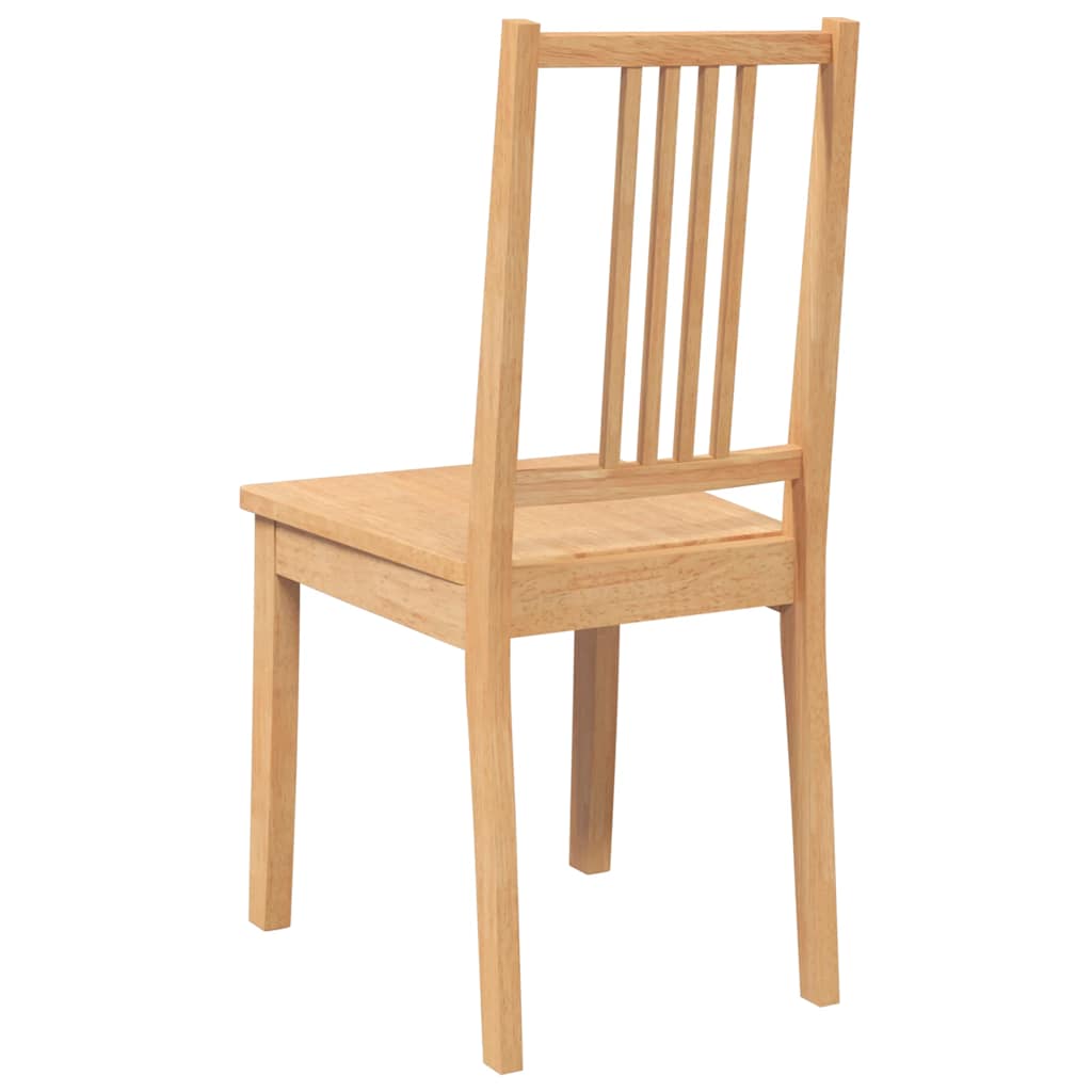 Dining room chairs 2 pcs. Natural solid wood rubber tree